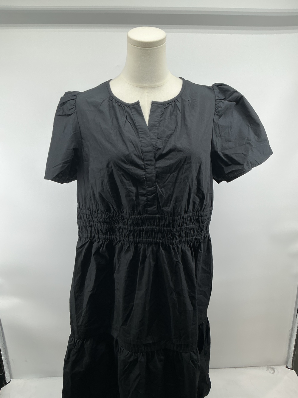 100% Organic Cotton Poplin Maternity Tiered Maxi Dress